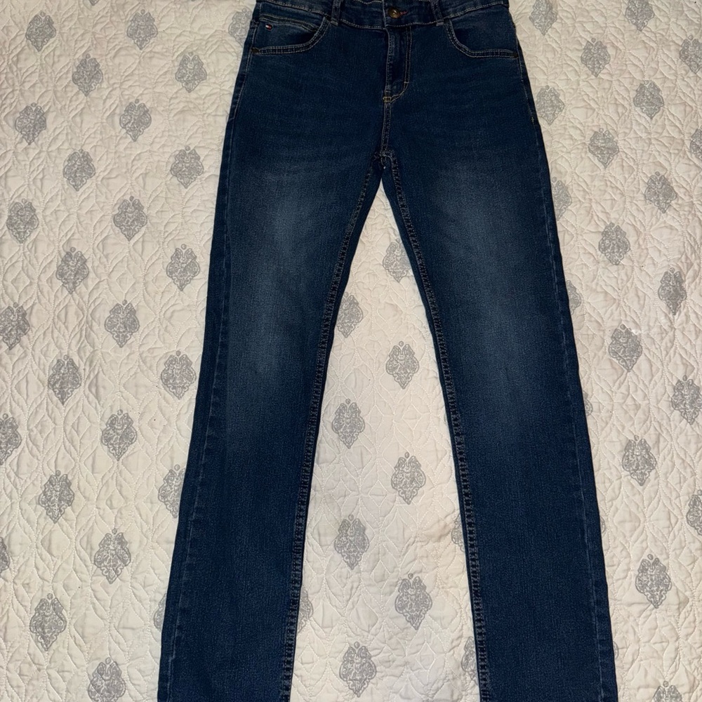 Tommy Hilfiger Kid’s Straight Leg Jeans - Dark Blue Denim